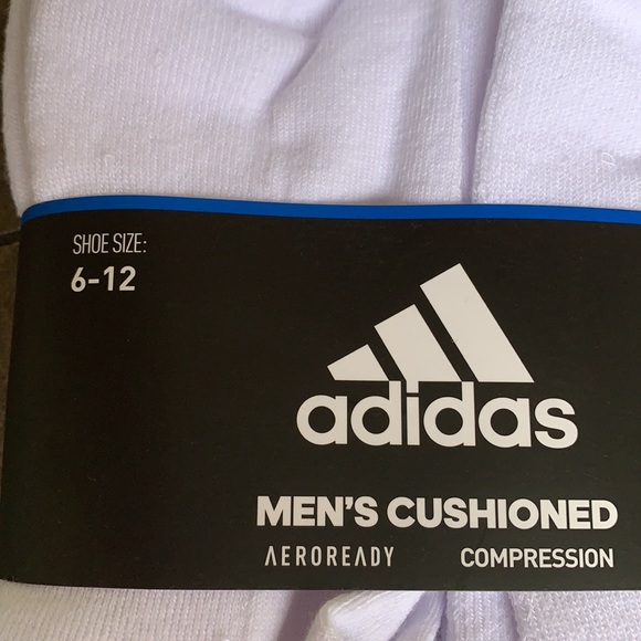 ADIDAS MEN’S CUSHIONED AERORADY COMPRESSN NO SHOW - Picture 2 of 12